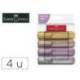 ROTULADOR FABER FLUORESCENTE TEXLINER 46 COLOR METALICO ESTUCHE 4 UNIDADES COLORES SURTIDOS
