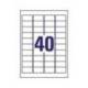 ETIQUETA ADHESIVA AVERY POLIESTER SUPER ADHERENTE BLANCA 45,7X25,4 MM IMPRESORA LASER PACK DE 800 UNIDADES