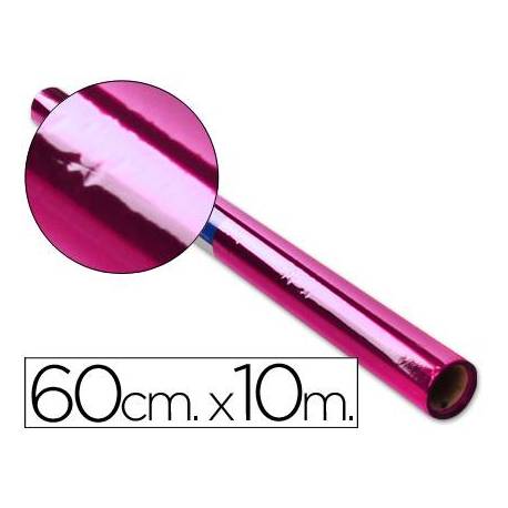Papel celofan marca Liderpapel 60cmx10m rosa