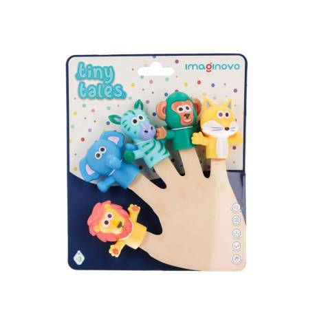 MARIONETAS DE DEDOS IMAGINOVO TINY TALES PVC SELVA BLISTER DE 5 UNIDADES SURTIDAS