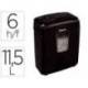 DESTRUCTORA DE DOCUMENTOS FELLOWES LX-25M CAPACIDAD 6H SEGURIDAD P4 DESTRUYE GRAPAS CLIPS Y TARJETA PAPELERA 11,5