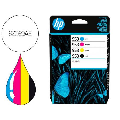 INK-JET HP 953 6ZC69AE MULTIPACK NEGRO/ CIAN / MAGENTA / AMARILLO