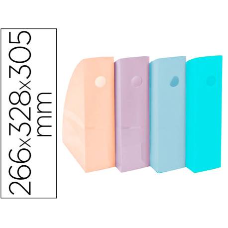 REVISTERO PLASTICO EXACOMPTA AQUAREL MAG-CUBE SET DE 4 UNIDADES COLORES PASTEL 266X328X305 MM