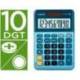 CALCULADORA CASIO MS-100EM SOBREMESA 10 DIGITOS TX +/- TECLA DOBLE CERO COLOR AZUL