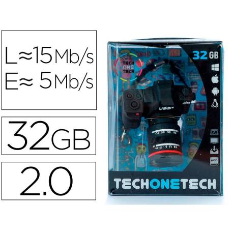 MEMORIA USB TECH ON TECH PENDRIVE 32GB CAMARA FOTOS DX
