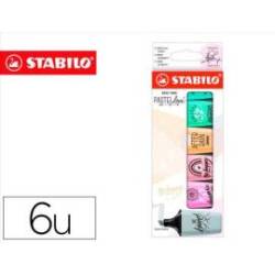 ROTULADOR STABILO BOSS MINI PASTEL LOVE ESTUCHE DE 6 UNIDADES COLORES SURTIDOS