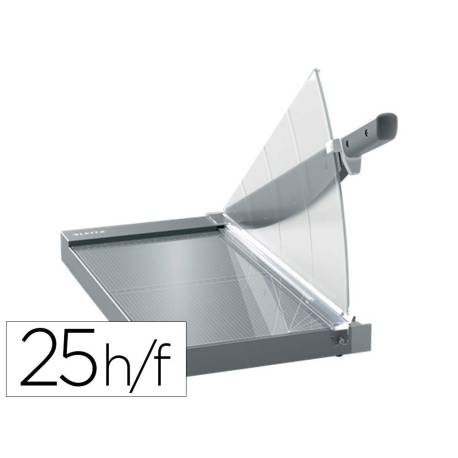 GUILLOTINA DE PALANCA LEITZ DIN A3 BASE CRISTAL LONGITUD CORTE 457 MM CAPACIDAD DE CORTE 25H