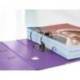 ARCHIVADOR DE PALANCA ESSELTE CARTON FORRADO PVC DIN A4 LOMO 75 MM COLOR MALVA