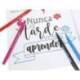 SET DE DIBUJO ALPINO INICIACION AL LETTERING 12 ROTULADORES PUNTA FINA Y PUNTA PINCEL COLORES SURTIDOS