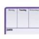 PLANIFICADOR SEMANAL NOBO MAGNETICO COLOR VIOLETA 140X360 MM