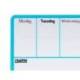 PLANIFICADOR SEMANAL NOBO MAGNETICO COLOR AZUL 140X360 MM