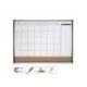 PLANIFICADOR MENSUAL NOBO MAGNETICO + TABLERO CORCHO HORIZONTAL CON MARCO ARQUEADO PLATA Y NEGRO 585X430 MM