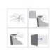 PLANIFICADOR MENSUAL NOBO MAGNETICO + TABLERO CORCHO HORIZONTAL CON MARCO ARQUEADO PLATA Y NEGRO 585X430 MM