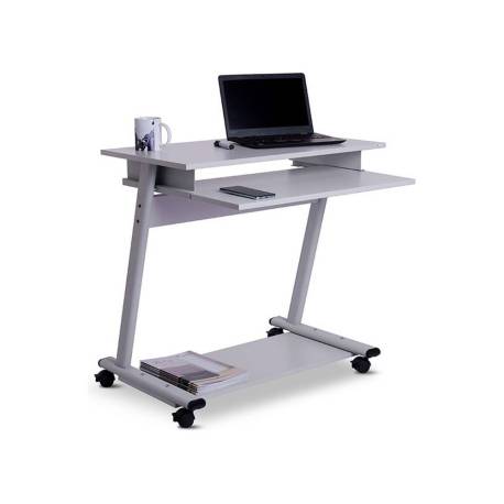 MESA ORDENADOR ROCADA RD-9100 SISTEMA BLOQUEO CON RUEDAS ESTRUCTURA METALICA CON BANDEJA TECLADO EXTRAIBLE