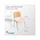 SILLA ROCADA CONFIDENTE ESTRUCTURA METALICA ASIENTO Y RESPALDO MADERA NATURAL 570X410X810 MM