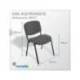 SILLA ROCADA CONFIDENTE ESTRUCTURA METALICA ASIENTO TELA IGNIFUGA GRIS 570X410X810 MM