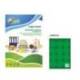 ETIQUETA ADHESIVA TICO VERDE FLUOR PERMANENTE FSC LASER/ INKJET/FOTOCOPIA REDONDA 63,5 MM CAJA DE 840 UNIDADES