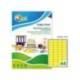 ETIQUETA ADHESIVA TICO AMARILLO FLUOR PERMANENTE FSC LASER/INKJET/FOTOCOPIA 47,5X 25,5 MM CAJA DE 3080 UNIDADES