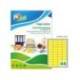 ETIQUETA ADHESIVA TICO AMARILLO FLUOR PERMANENTE FSC LASER/INKJET/FOTOCOPIA 47,5X 25,5 MM CAJA DE 3080 UNIDADES