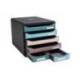 FICHERO CAJONES DE SOBREMESA EXACOMPTA SKANDI DIN A4+ POLIPROPILENO RECICLADO 6 CAJONES COLORES SURTIDOS