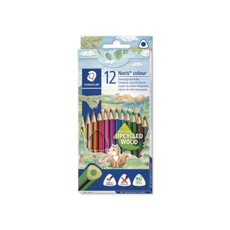 Lapices de colores Staedtler modelo Noris Club triangulares 12 lapices finos