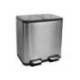 PAPELERA METALICA MAUL CYCLE ACERO INOXIDABLE CON PEDAL 20+20 LITROS