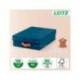 CAJA DE ALMACENAJE LEITZ CARTON MEDIANA BAJA CON ASA DE PIEL COLOR AZUL PACK DE 2 UNIDADES