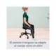 TABURETE LEITZ ERGO CON ASIENTO TRIANGULAR 5 RUEDAS GIRATORIAS REGULABLE EN ALTURA HASTA 59 CM NEGRO