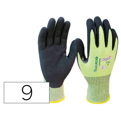 GUANTES DE NITRILO SAFETOP TORNOLUX-F ANTICORTE TDM NIVEL F CON REFUERZO TALLA 9