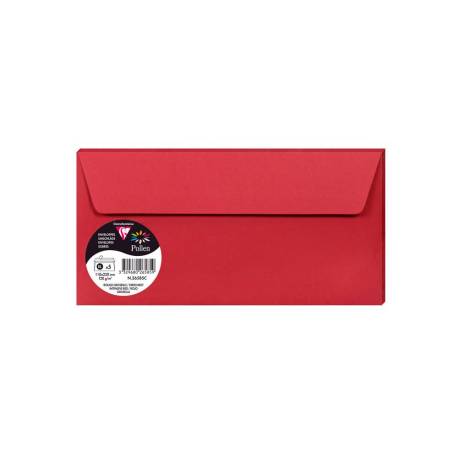 SOBRE CLAIREFONTAINE POLLEN 110X220 MM ROJO GROSELLA PACK DE 5 UNIDADES
