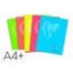 CUADERNO ESPIRAL CLAIREFONTAIN E DIN A4+ 120 HOJAS 90 GR TAPA PLASTICO MICROPERFORADO CUADRO 5 MM COLORES SURTIDOS