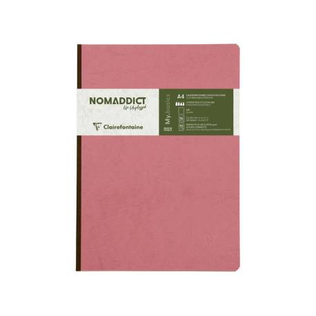 LIBRETA CLAIREFONTAINE AGE-BAG TAPA CARTULINA LOMO COSIDO LISO 96 HOJAS COLOR ROSA ANTIOQUIA 210X297 MM