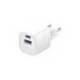 CARGADOR DE PARED TNB GAN 30 W USB-C + USB A COLOR BLANCO