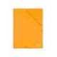 Carpeta Liderpapel gomas Folio carton forrado Pvc color naranja