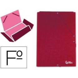 Carpetas de gomas carton forrado Paper Coat Liderpapel Folio rojo