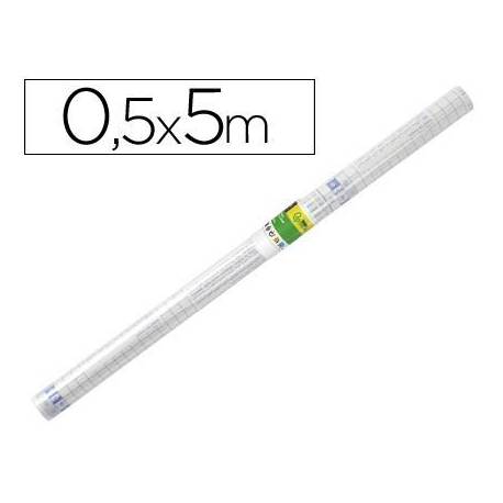 Rollo plastico forralibros Liderpapel de 0, 5 m x 5 m