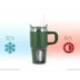 TAZA TERMICA ASA ANTARTIK PULSE ISOTERMICA TAPA HERMETICACERO INOXIDABLE PAJITA LIBRE BPA VERDE MILITAR 570 ML