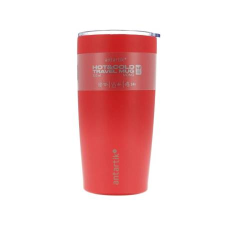VASO TERMICO ANTARTIK MONO TAPA HERMETICA ACERO INOXIDABLE LIBRE DE BPA ROJO 520 ML