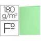 Subcarpeta de cartulina Liderpapel Tamaño folio Verde pastel 180g/m2