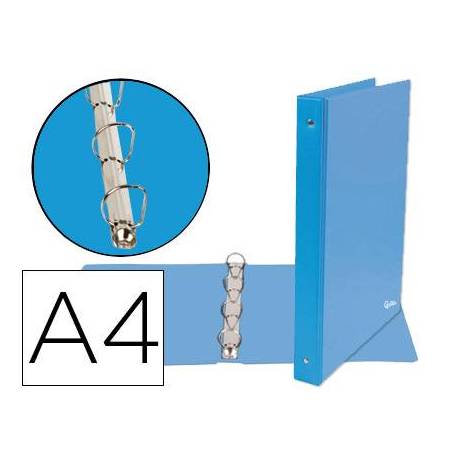 Carpeta Liderpapel 4 anillas 25mm A4 Color Azul