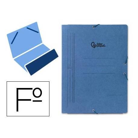 Carpetas gomas carton Liderpapel folio