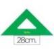 Escuadra acrilica Liderpapel 28cm color Verde