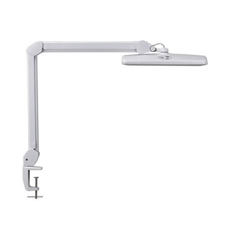 LAMPARA DE ESCRITORIO MAUL LED CON PINZA CABEZAL INCLINABLE Y GIRATORIO COLOR BLANCO