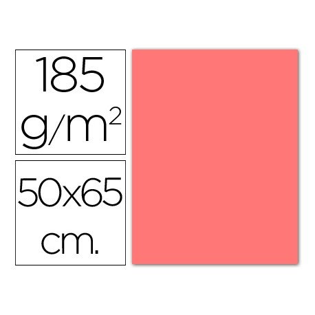 Cartulina Guarro rosa 500 x 650 mm de 185 g/m2