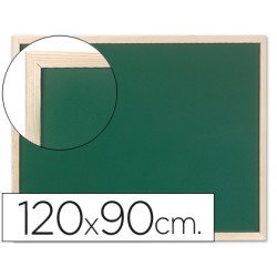 Pizarra Q-Connect verde marco de madera 120x90 cm