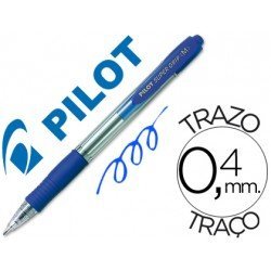 Boligrafo Pilot Super Grip azul 0,4 mm