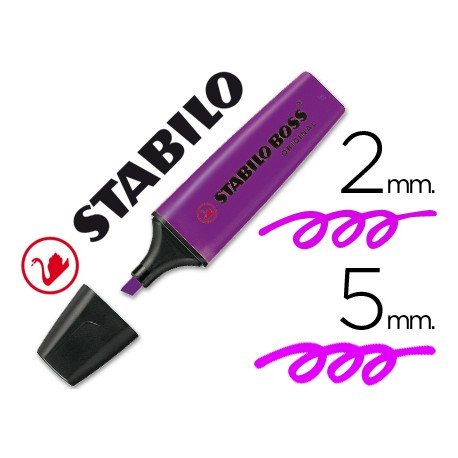 Rotulador Stabilo Boss 70 violeta fluorescente