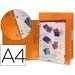 Carpeta de 4 anillas Beautone polipropileno lomo 40 mm Din A4 naranja