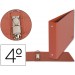Carpeta marca Liderpapel 2 anillas 40 mm carton cuero cuarto apaisado