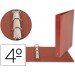 Carpeta marca Liderpapel 4 anillas 25 mm carton cuero cuarto